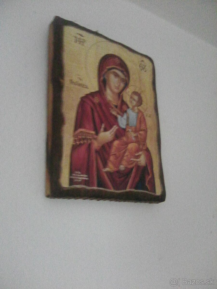 Predám drevený obrázok Madony. - 3