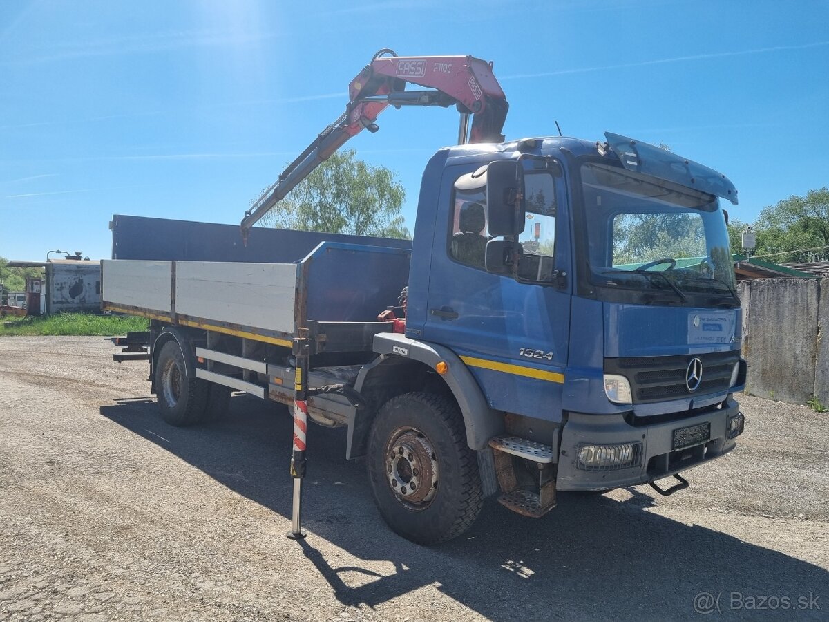 MERCEDES 1524 4x4 + FASSI 110 + diaľkové + navijak