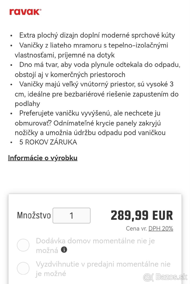 Nová Sprchová vanička použitá na výstave - 3