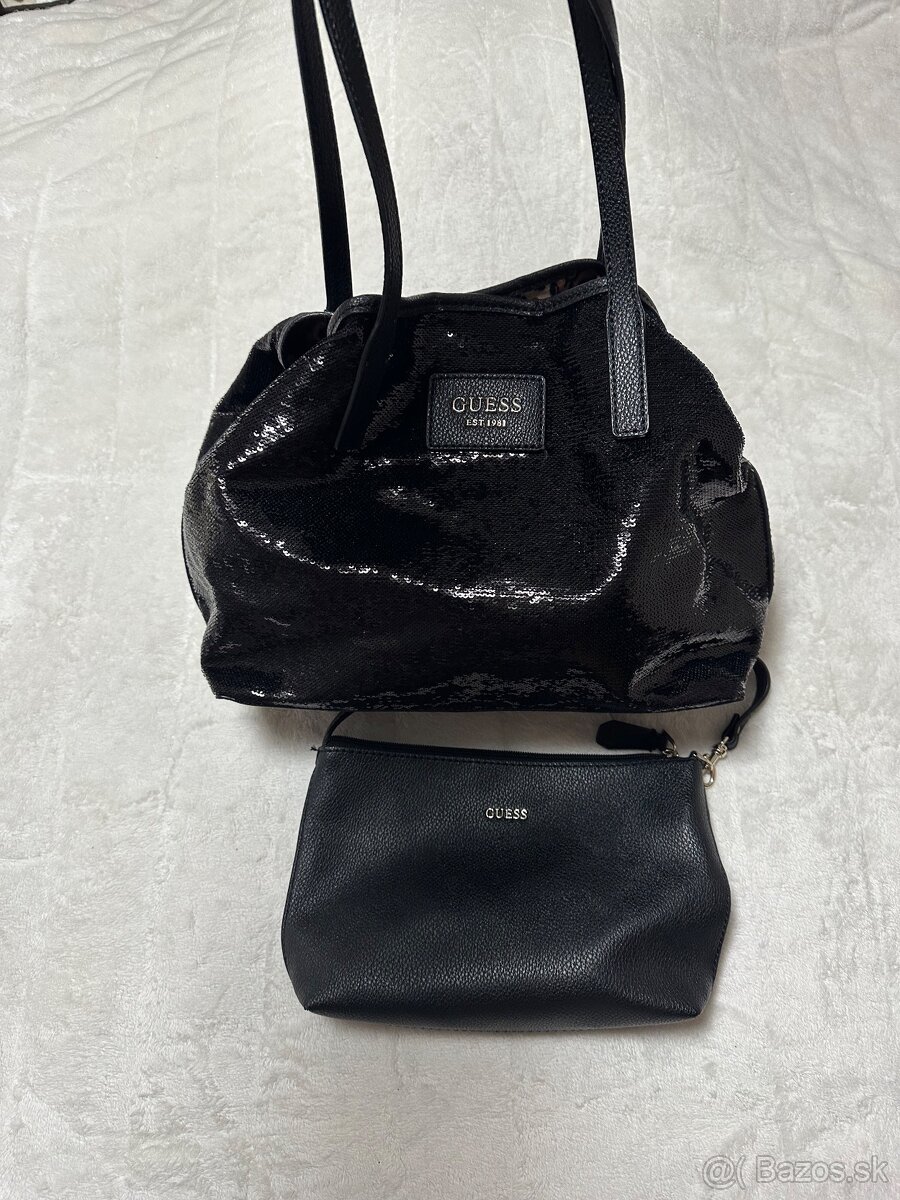 Krásna glitrová kabelka 2v1 zn. GUESS originál - 3