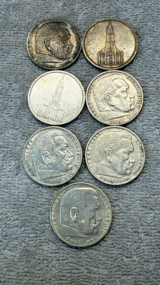 Stříbrná mince Německo – 5 Reichsmark 1935 (Paul von Hindenb - 3