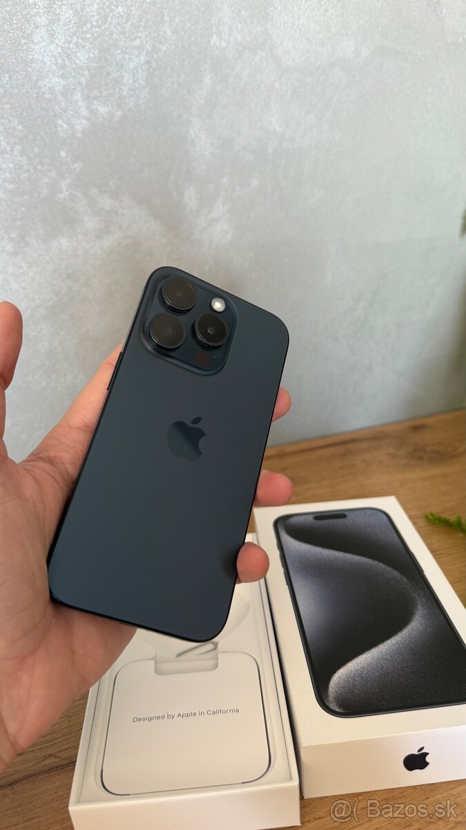 Predám iPhone 15 Pro – Blue Titanium, 128 GB - 3