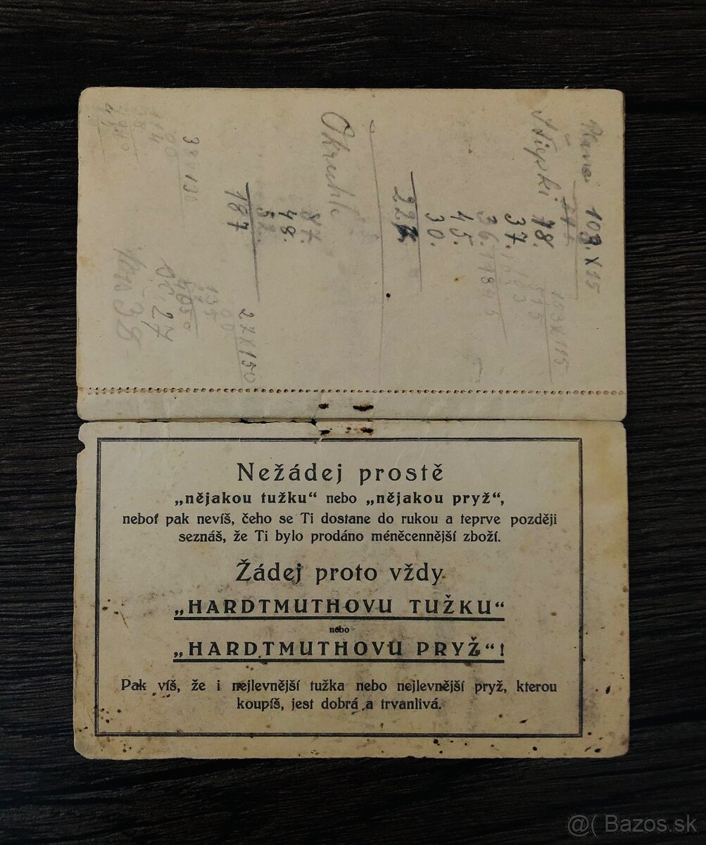 Starý prvorepublikový zápisník. - 3