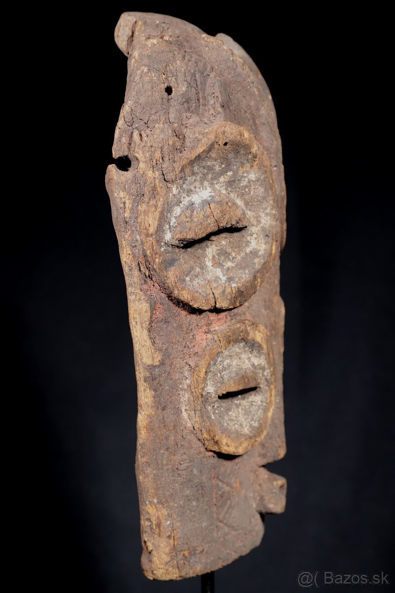 Autentická drevená obradná Bembe maska z Konga - 3