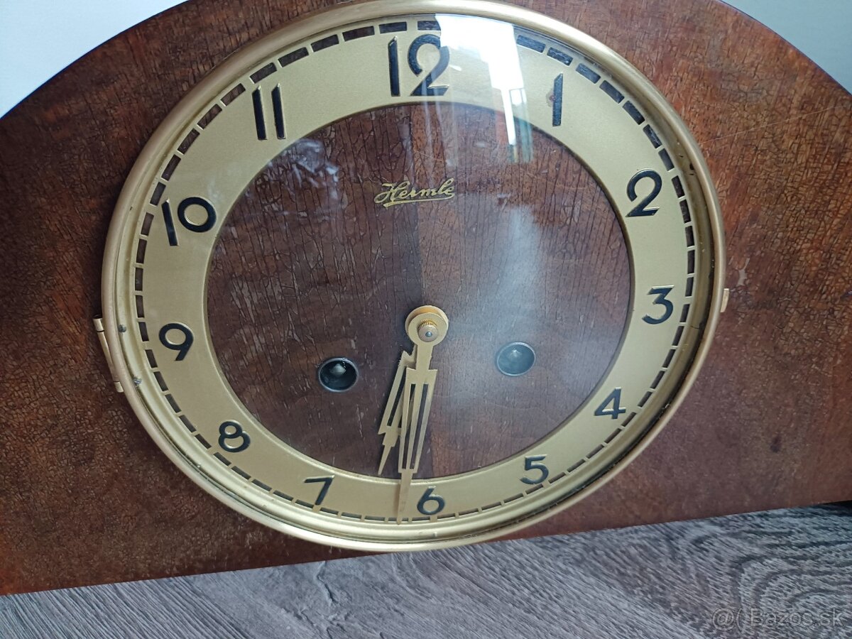 Hermle starožitný krbové hodiny stolní - 3