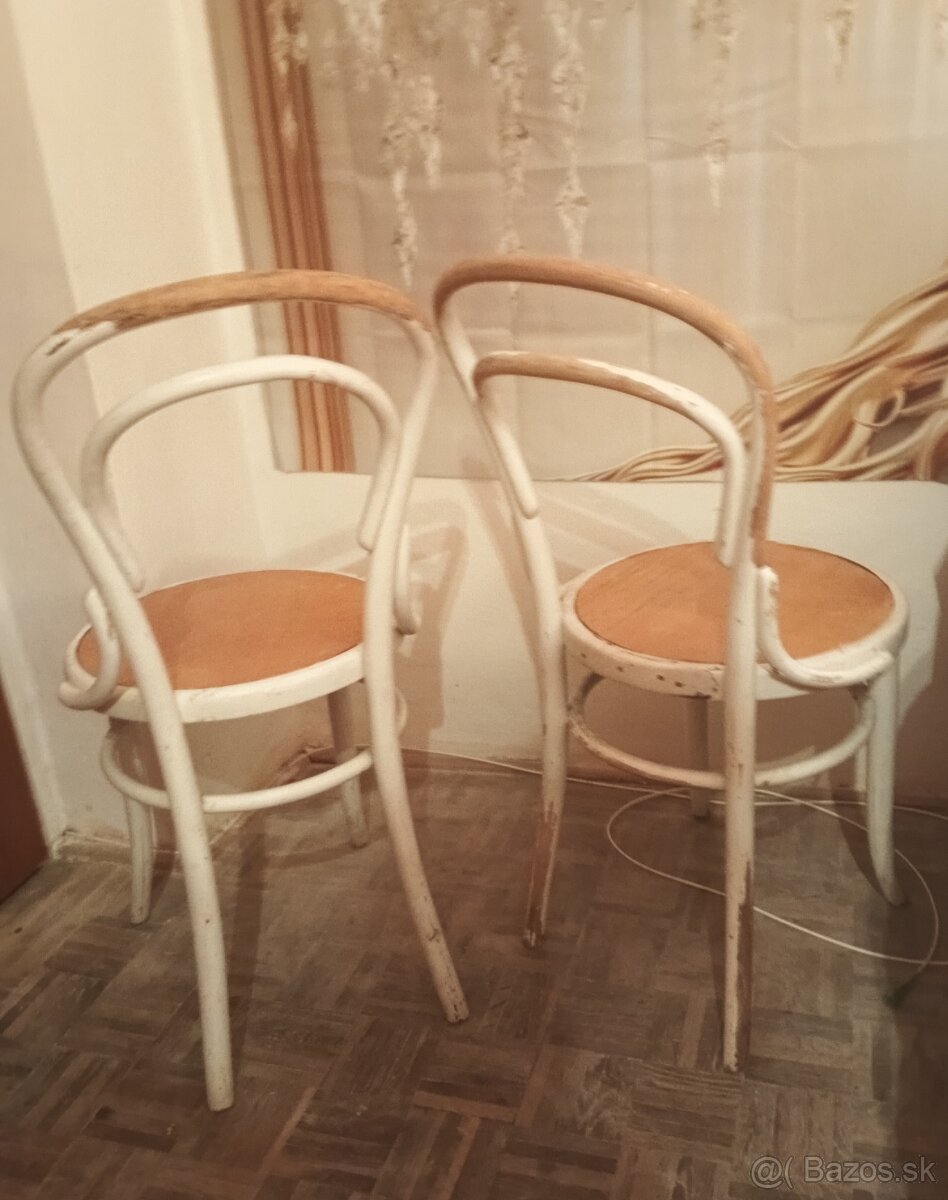 stoličky 2 ks thonet pevné - 3