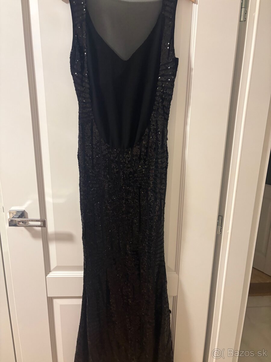 Šaty flutrované čierne - 3