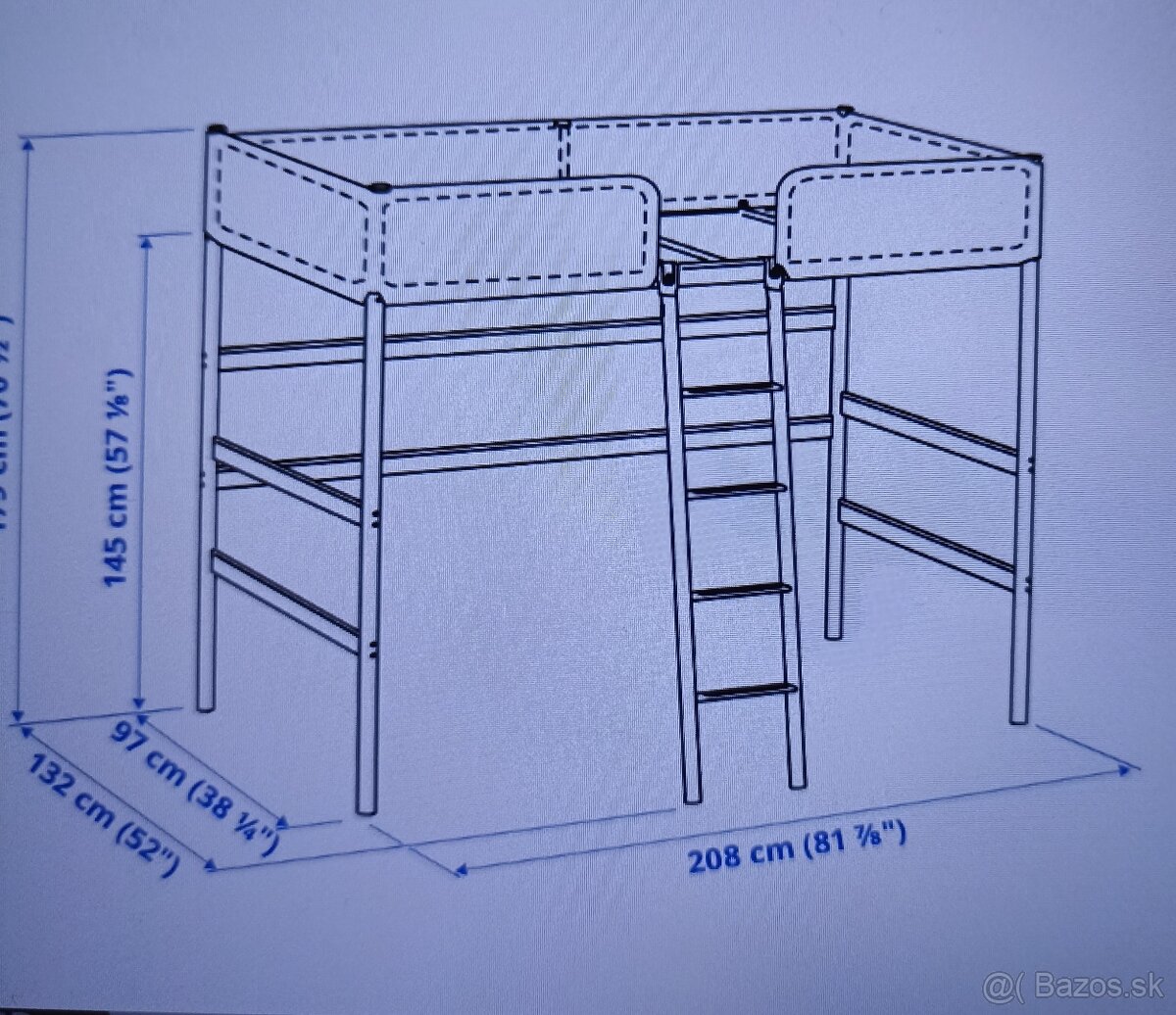 Vyvýšená detská posteľ - 3