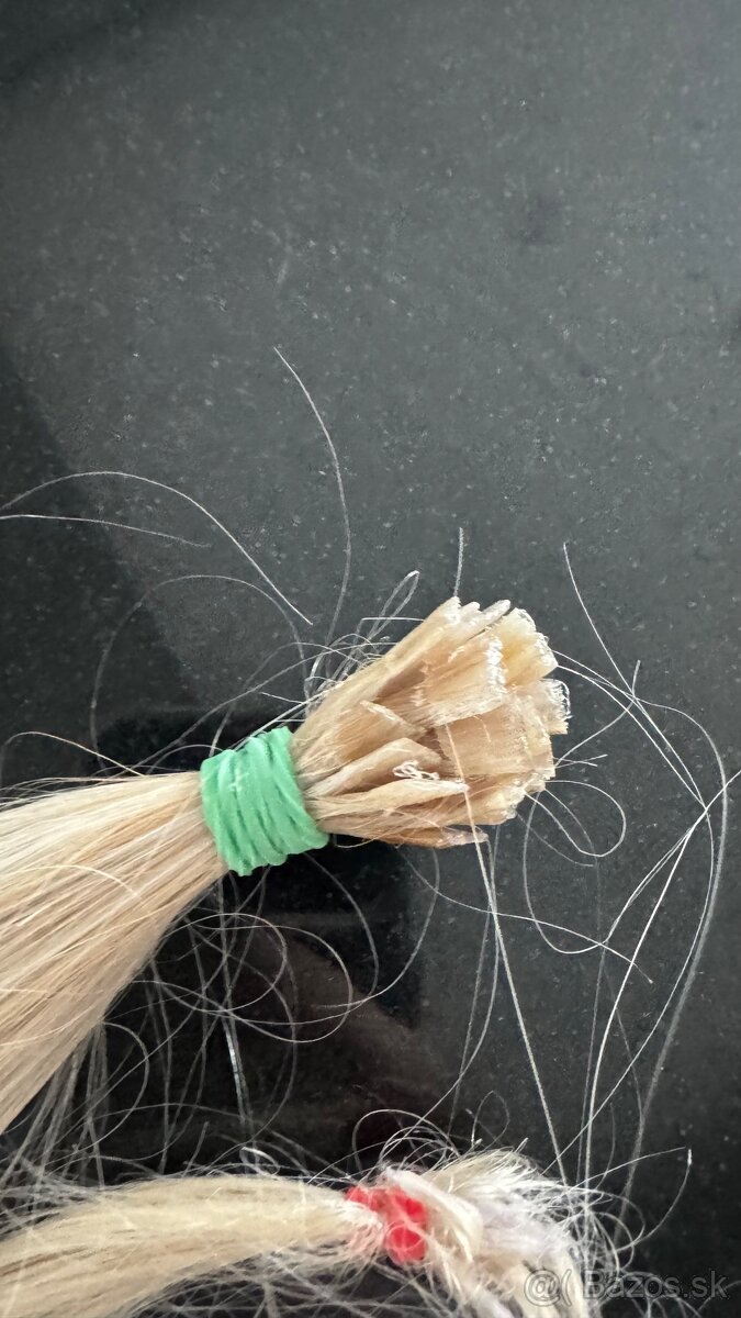 Original platinum blond ruské vlasy 55cm - 3