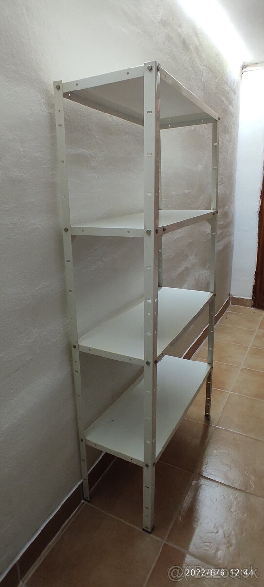 Kovový Regál 150X75X30 biela a iné - 3