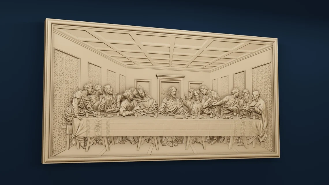 3D Model - Posledná Večera / The Last Supper - Formát STL - 3