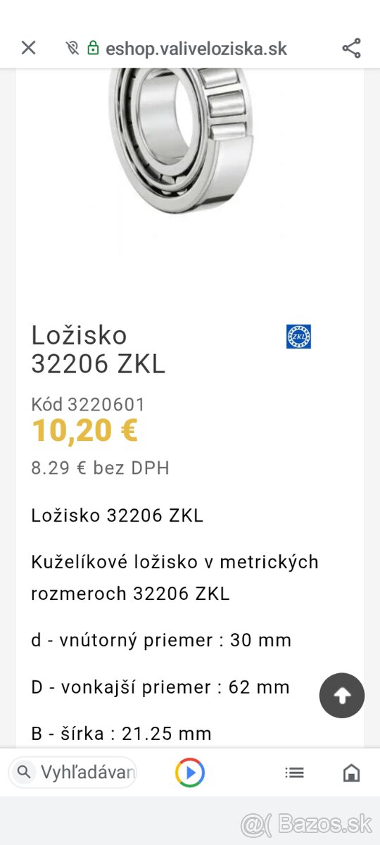 Ložisko ZKL - 3