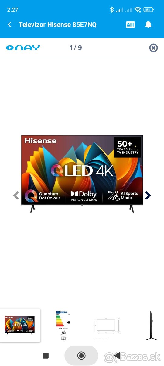 Televízor Hisense 85E7NQ - 3