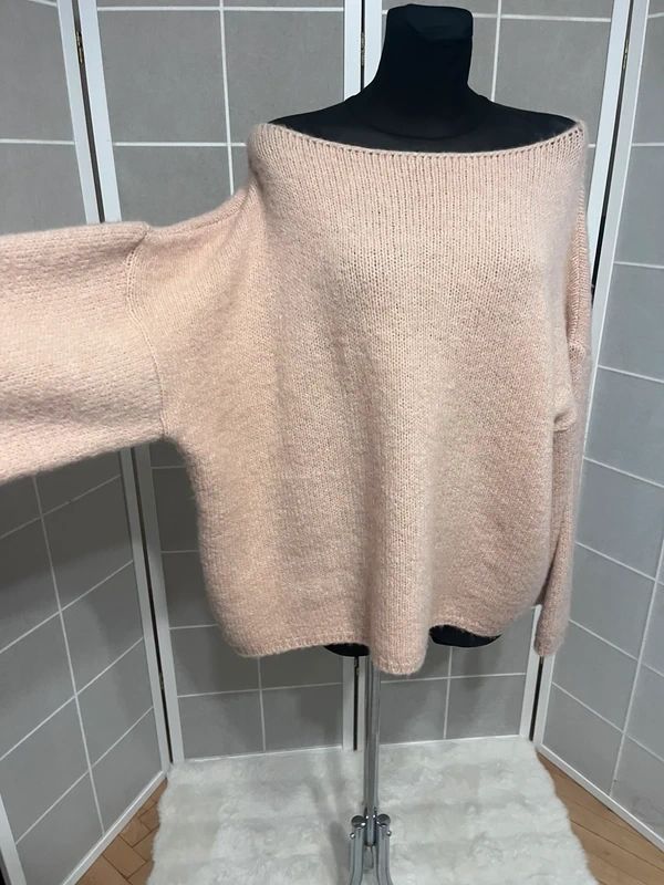 Dámsky ružový pulover - 3