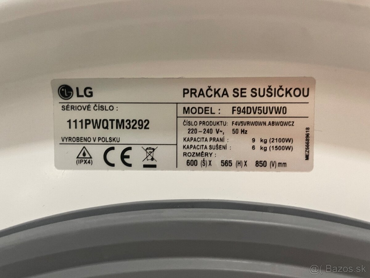 Pračka so Sušičkou 9/6KG LG ThinQ - 3