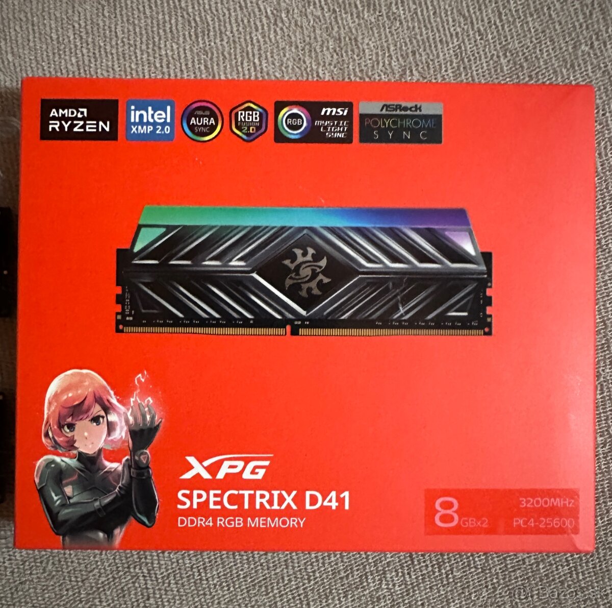 32GB XPG DDR4 3200mhz CL16 8GB RGB RAM STICKS - 4x8GB kit - 3