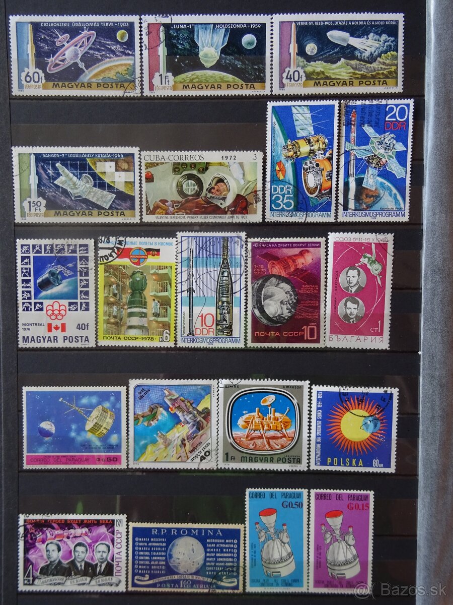 Pekná zbierka známok VESMÍR - 3