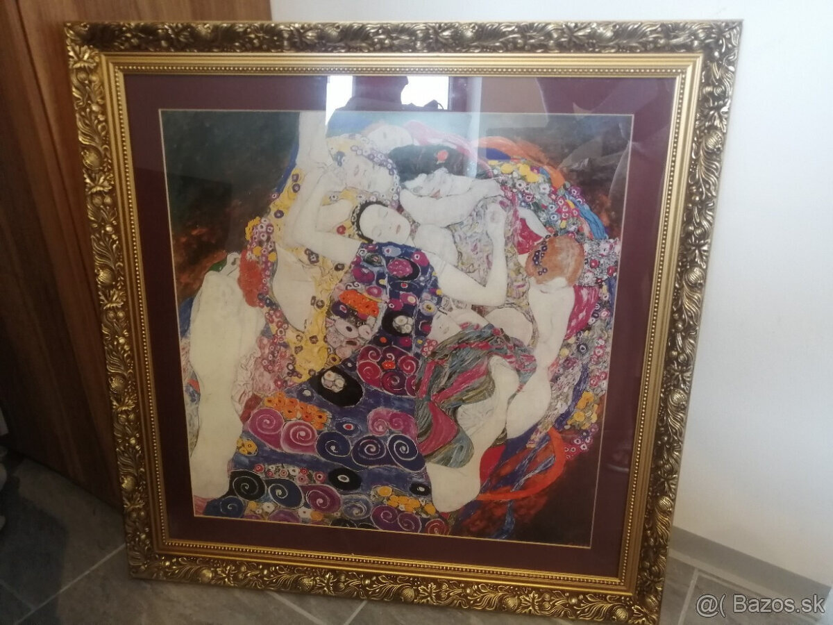 Obraz Klimt 79,5 x 79,5 cm, pozlátený rám - 3