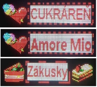 Farebná LED reklama displej pútač panel 200x40cm - 3