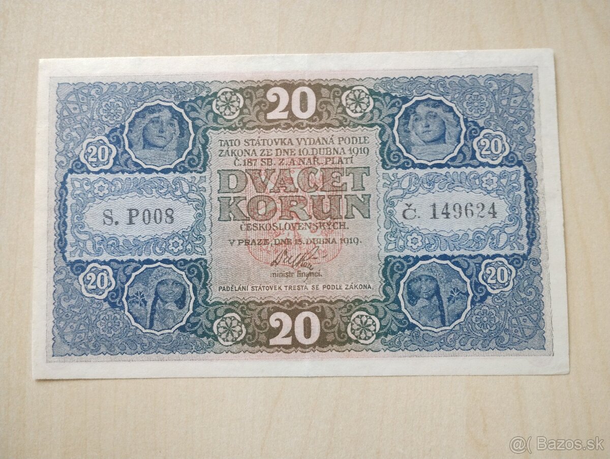 predám bankovky 1. čsr, neperforované - 3