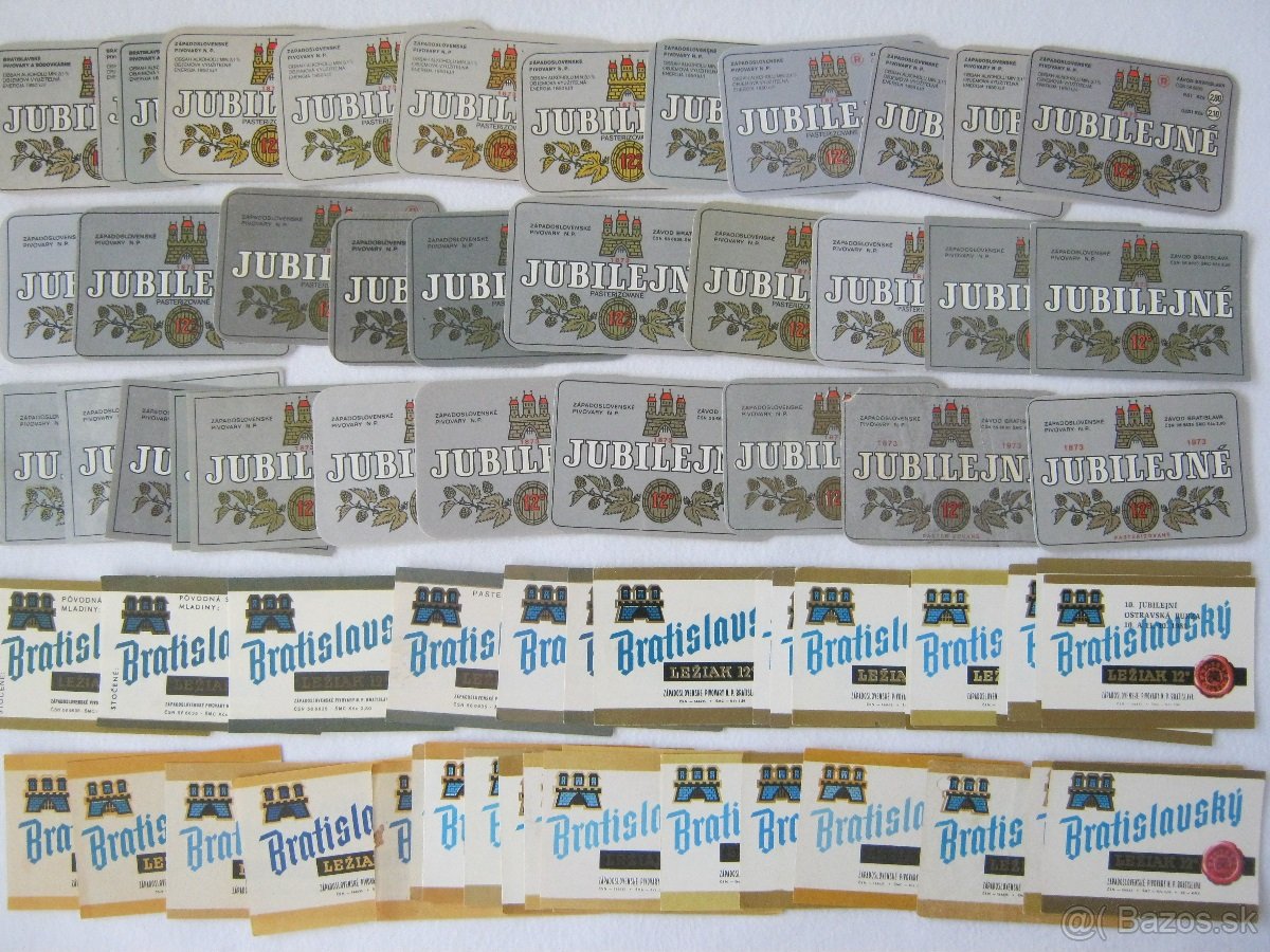 pivní pivové etikety pivovar Bratislava 204ks 1948-2020 - 3