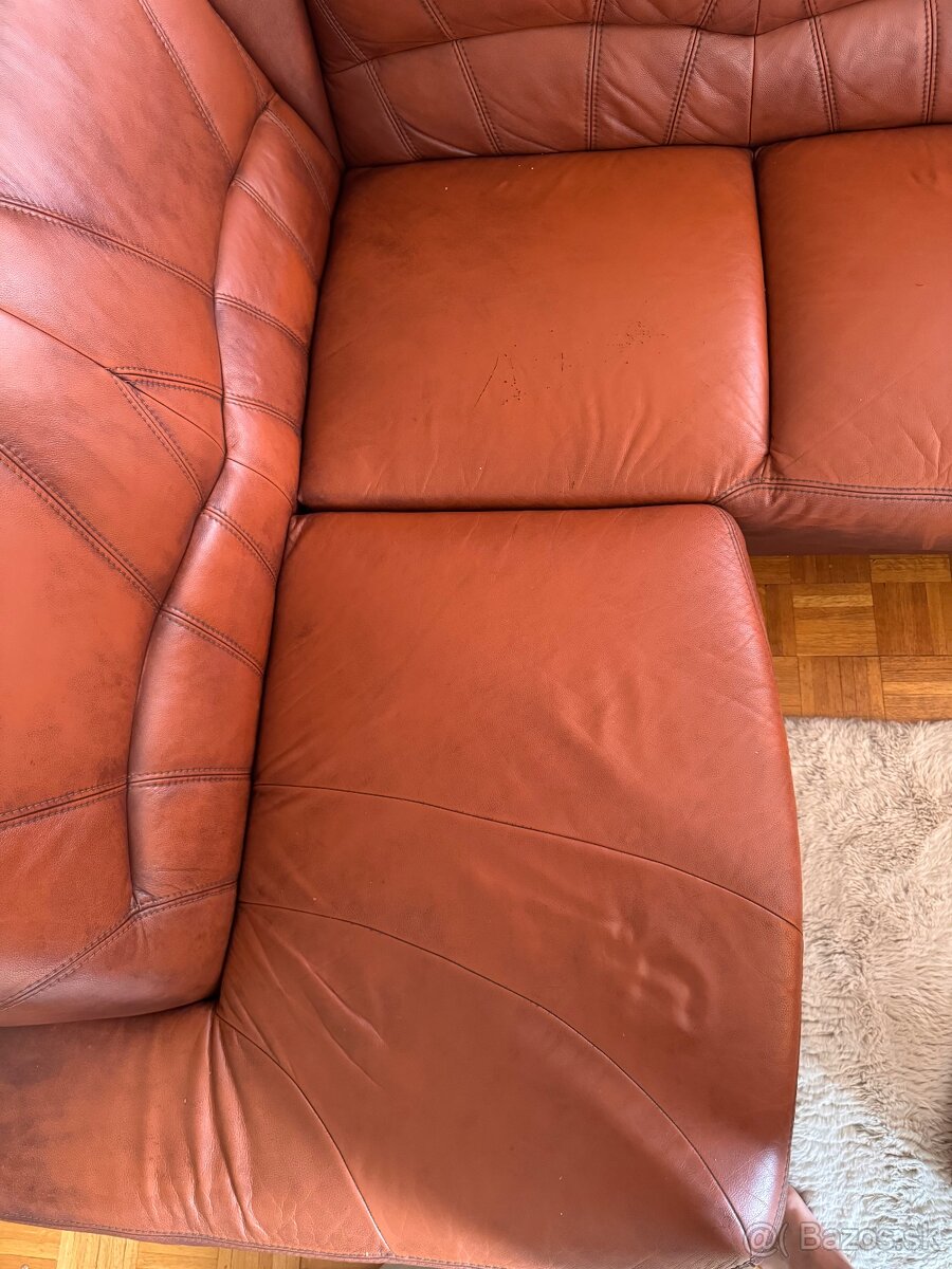 Kožená mohutná sedačka - 3