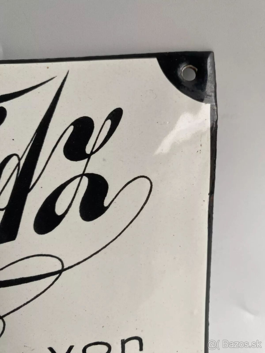 veľmi vzácna smaltovaná ceduľa s parným liehom a likérom, st - 3