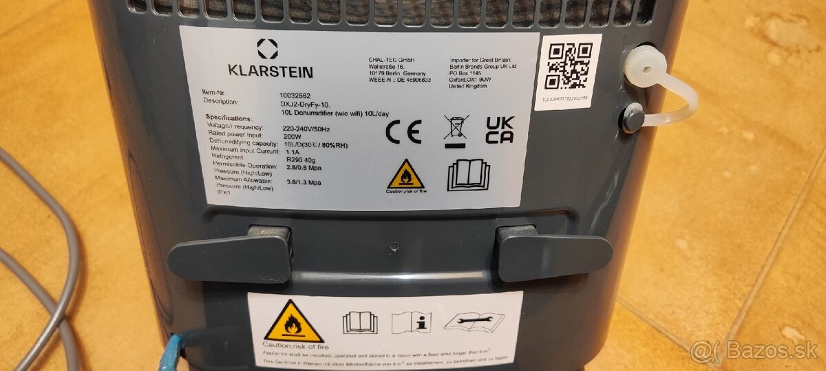 DryFy 10L/24h 1,8L Odvlhčovač vzduchu - 3