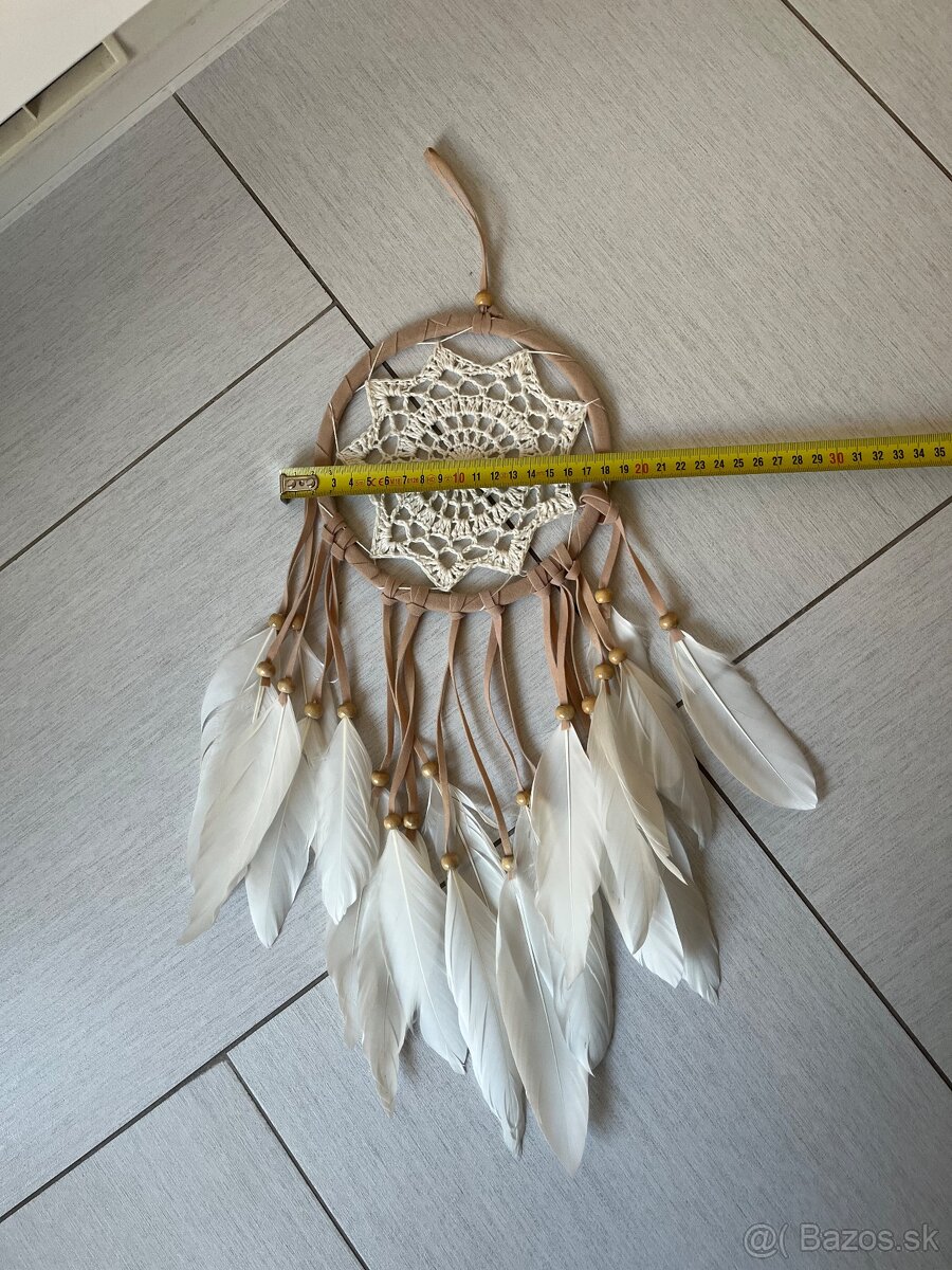 Lapac snov biely-bezovy 55cm - 3