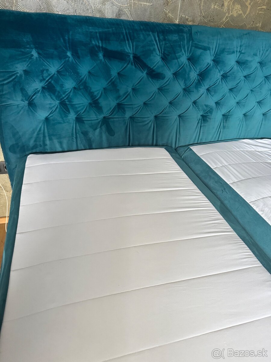 Luxusná zamatová posteľ 180x200cm - 3