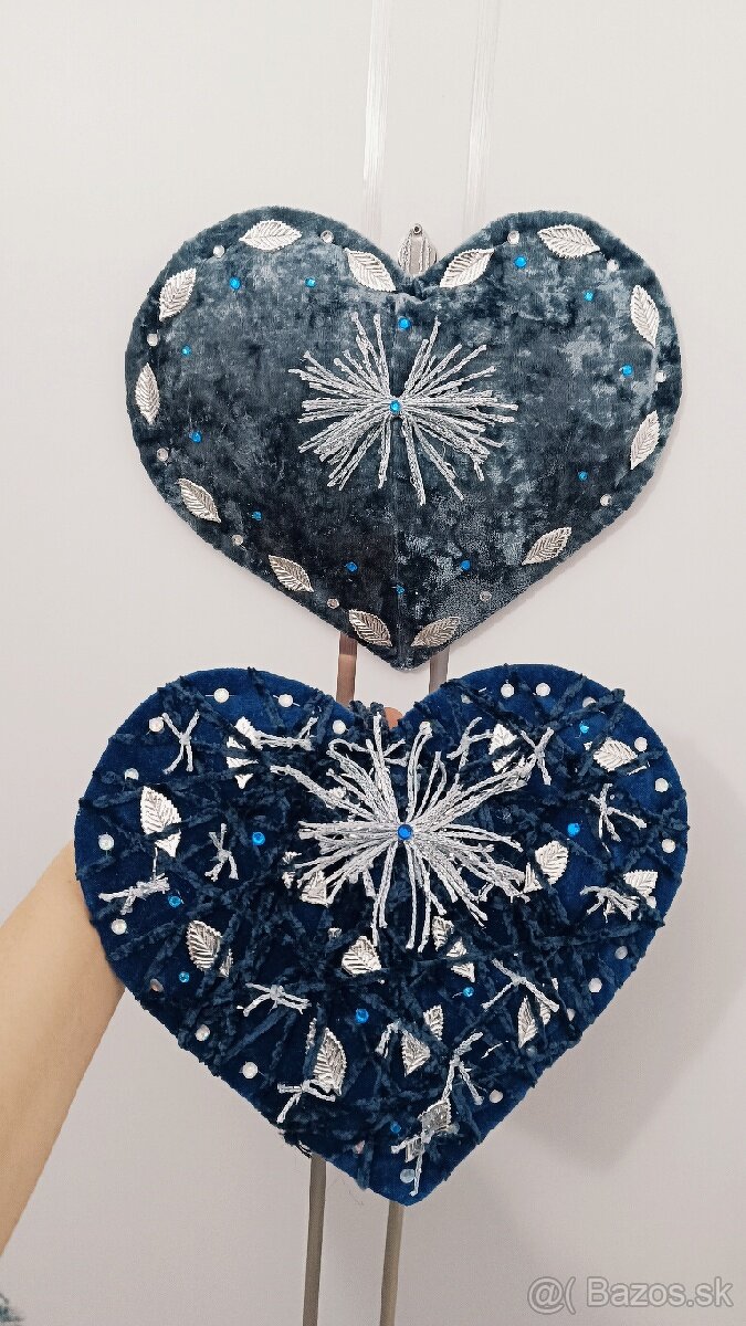 Originálne vianočné ozdoby na dvere ( veniec ) Zamatové - 3