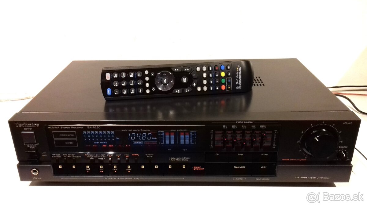 330W Zosilnovac+Equaliz+Tuner= Receiver TECHNICS Japan, AR24 - 3