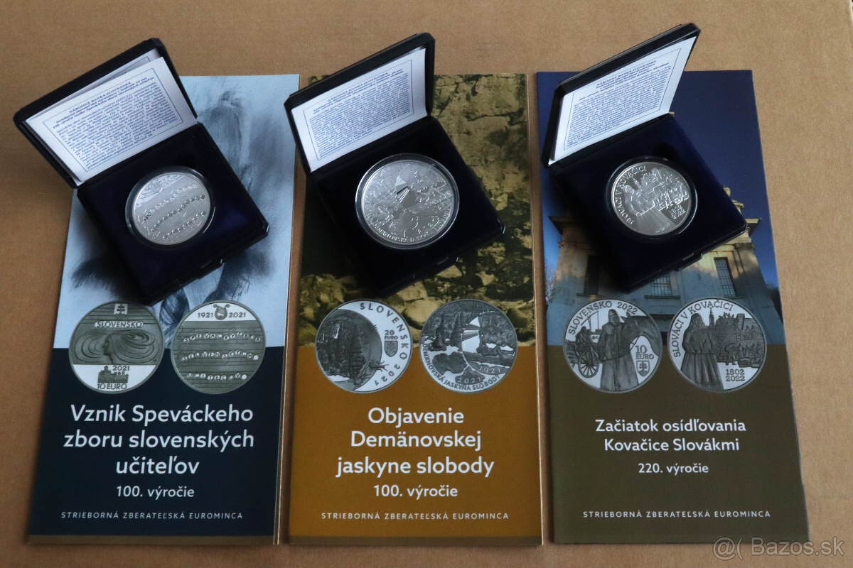 PREDAJ - PROOF strieborné zberateľské euro mince - 3