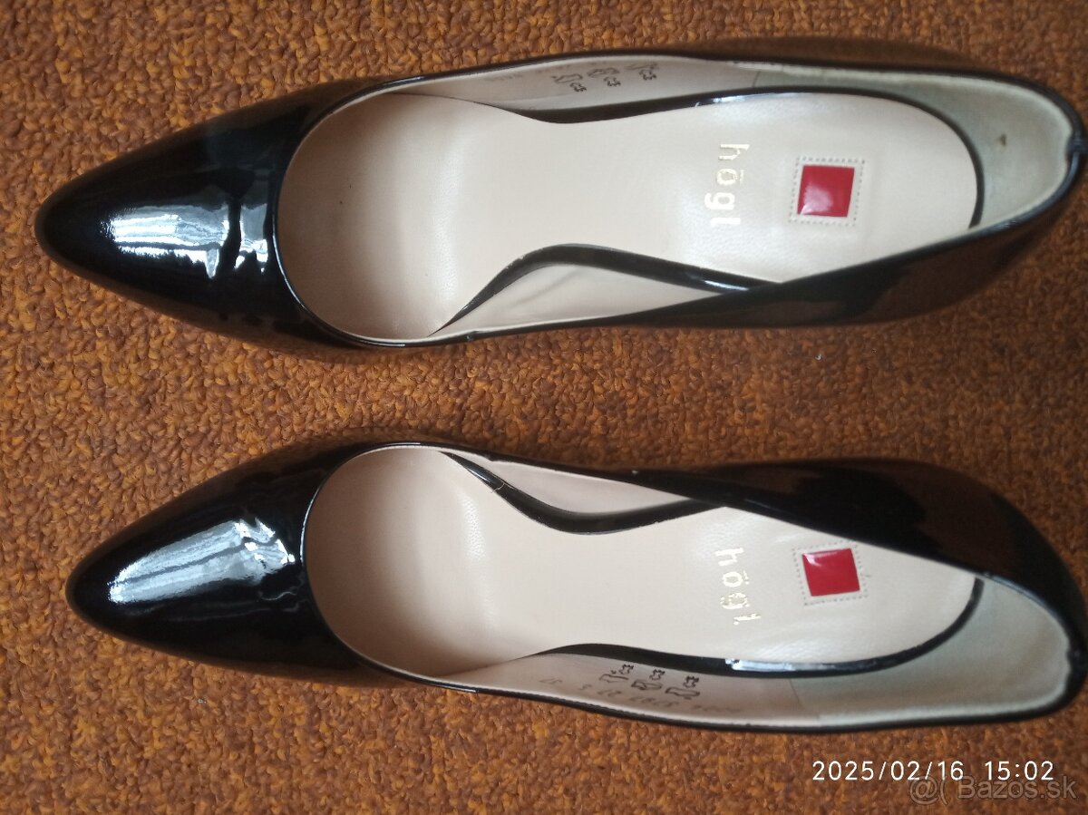 Lakované celokožené lodičky luxusné - 3