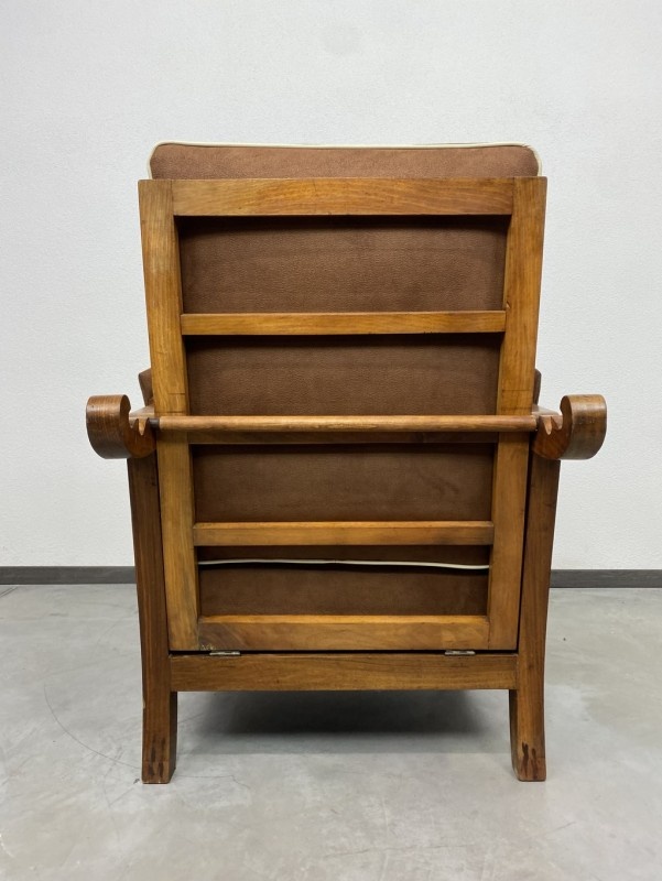 Polohovacie art deco kreslo - 3