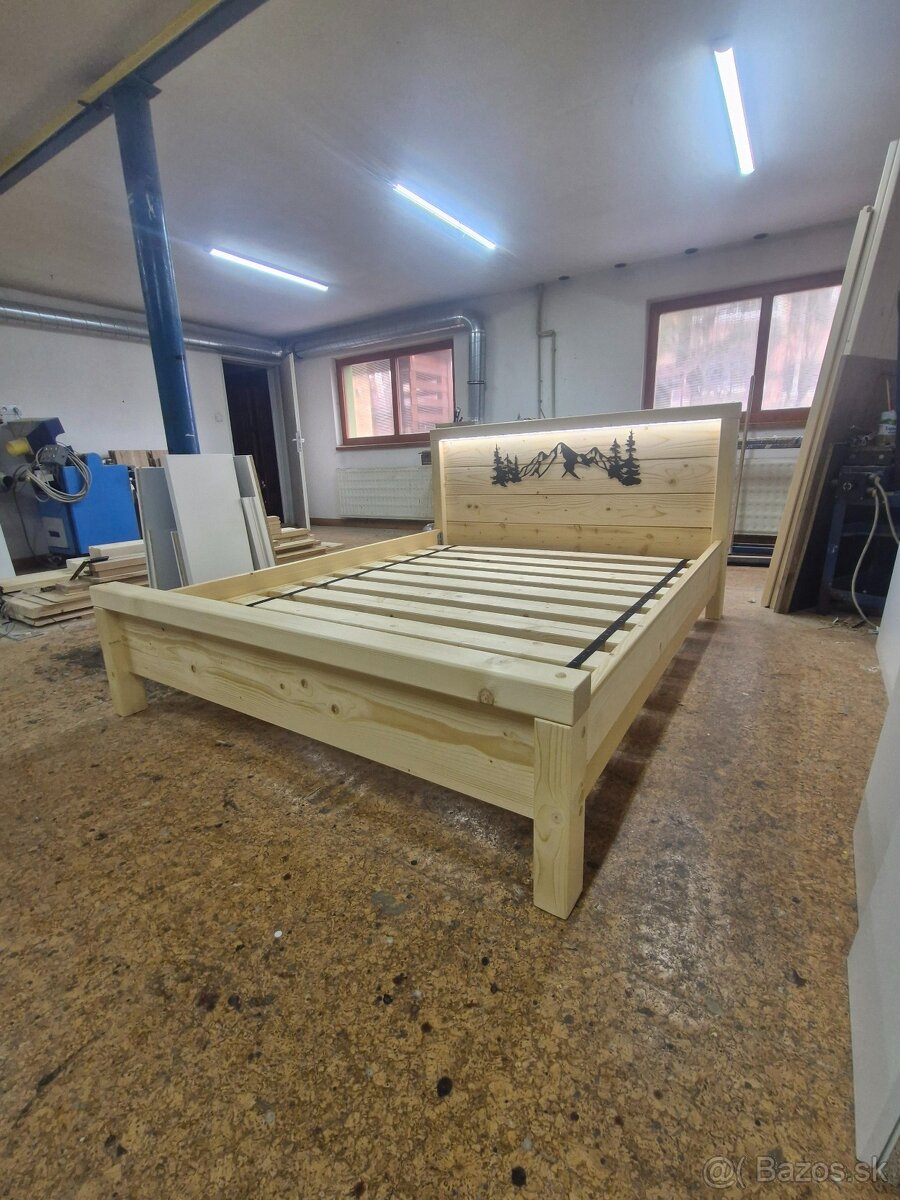 Manželská postel z masívu - 3