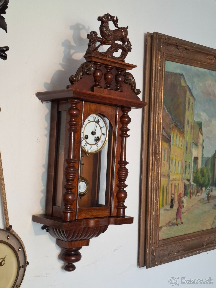 Predám funkčné starožitné hodiny ALTDEUTSCHE (židovky) s jel - 3