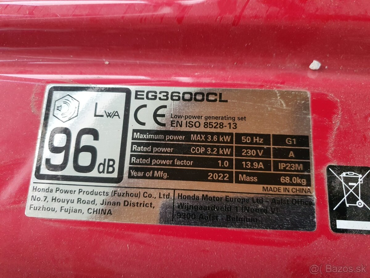 Elektrocentrála HONDA - 3