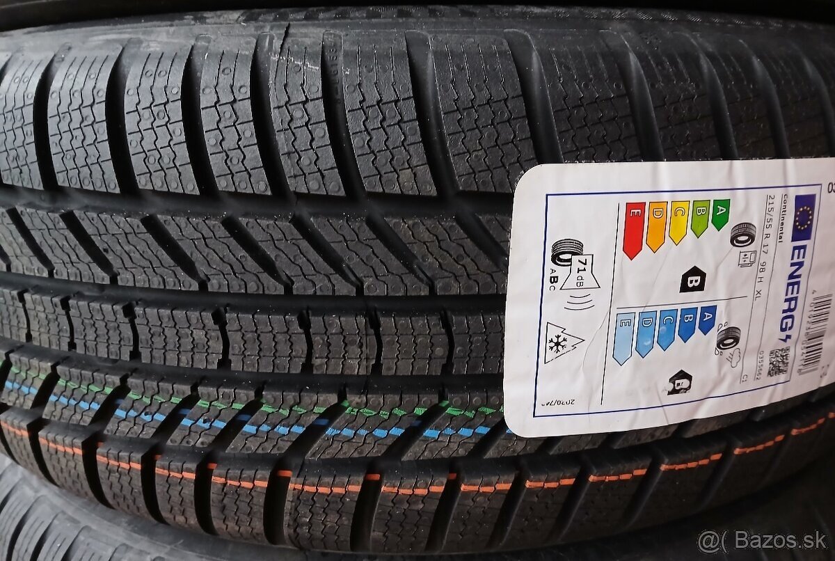 Predám nové zimné pneumatiky CONTINENTAL 215/55 R17 98V XL. - 3