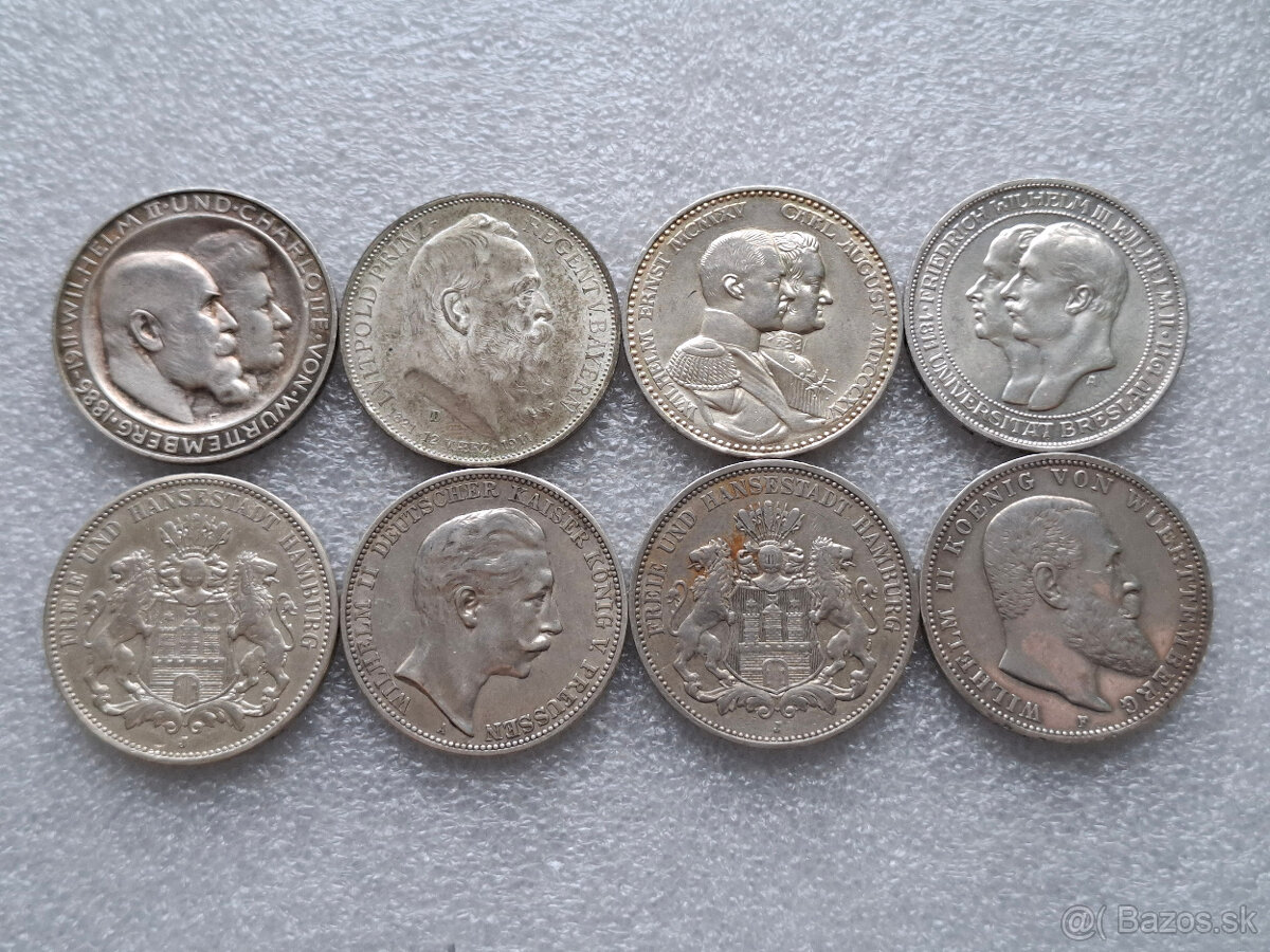 Mince Nemecko - Cisarstvo 2-3-5 Marky - 3