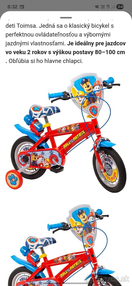 Detský bicykel labková patrola - 3