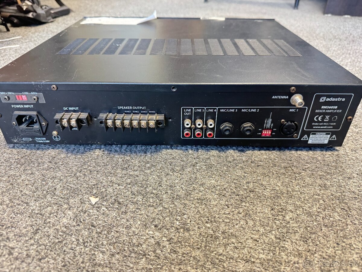 Zosilňovač Adastra RM360SB - 3