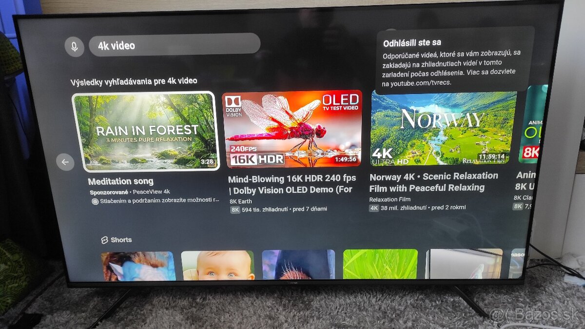 Predám QLED 4K Hisense televízor 55" 139cm - 3