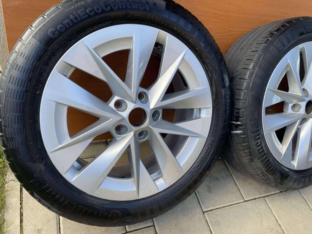 Orig.skoda alu disky 5x112 205 55 R17 Letné - 3