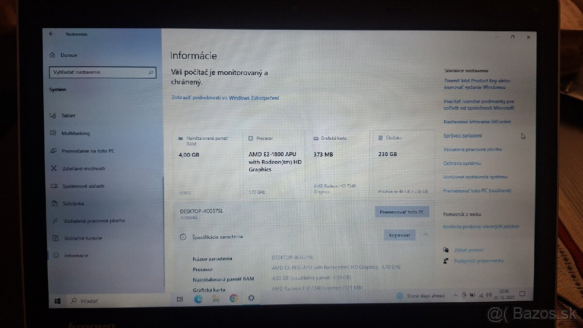 Notebook Lenovo E335 - 3