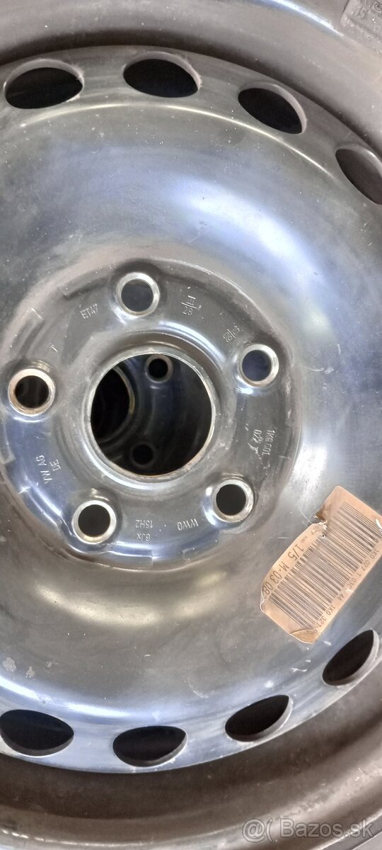 Ponúkam kolesá originál VW AG DE 6Jx15H2 ET 47 195/65 R15 - 3