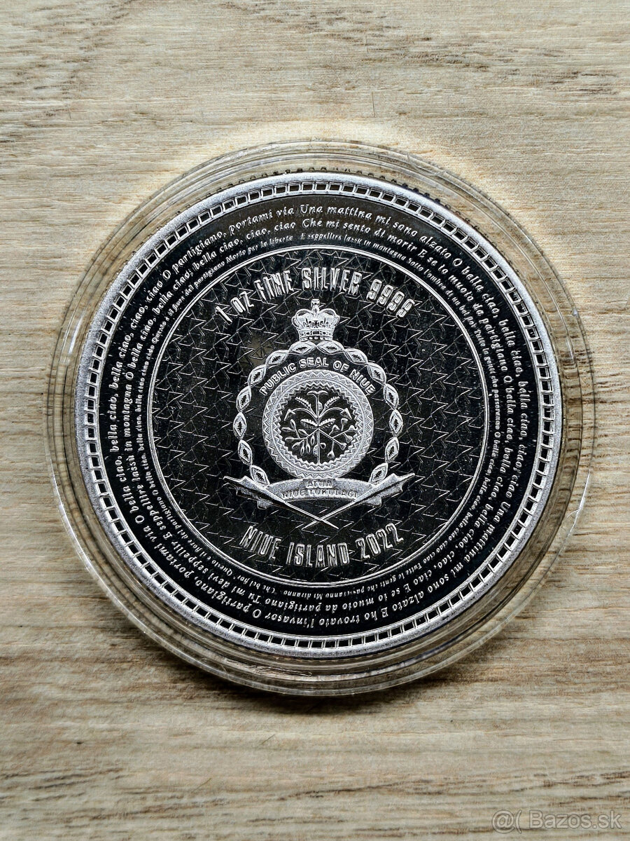 1oz strieborná minca Bella Ciao PROOF - LIKE - 3