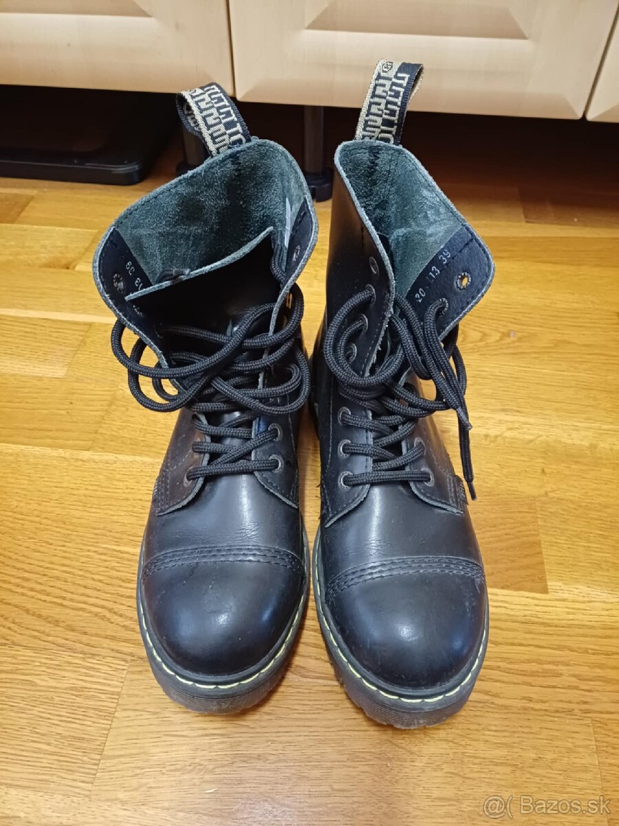 Kožené dámske topanky Steel 39 bez oceľovej špičky / punkové - 3