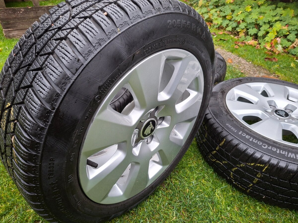 16" ALU 5x112 orig AUDI / Škoda a iné + 205/55 r16 8,5mm - 3