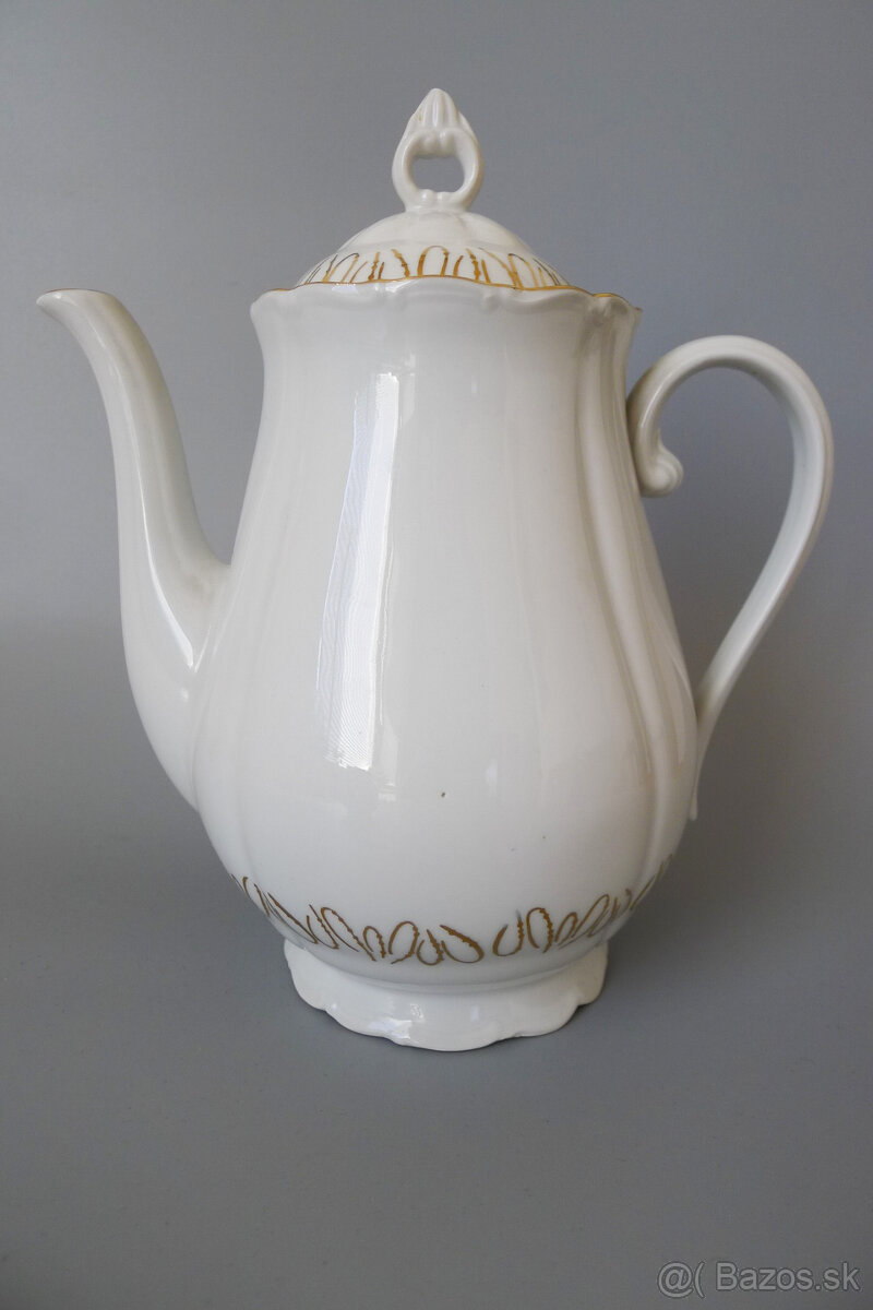 Starý porcelán - čajník a mliečnik Horní Slavkov - 3